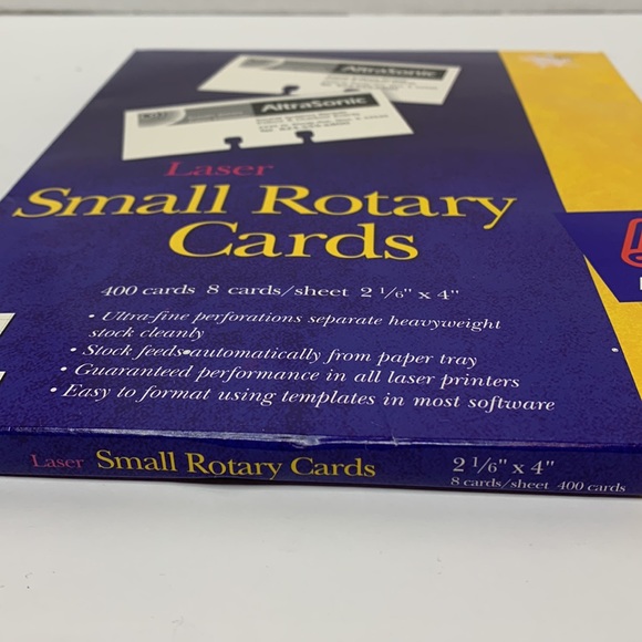 Avery | Laser Small Rotary Cards Pack of 400 Cards Make Business Cards Business - Picture 11 of 12